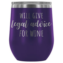 Load image into Gallery viewer, Lawyer Tumbler Will Give Legal Advice For Wine